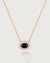 Onyx Halo Necklace