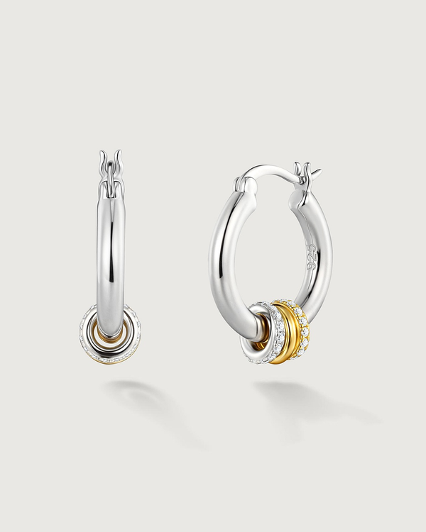 Joint Earrings in Silver