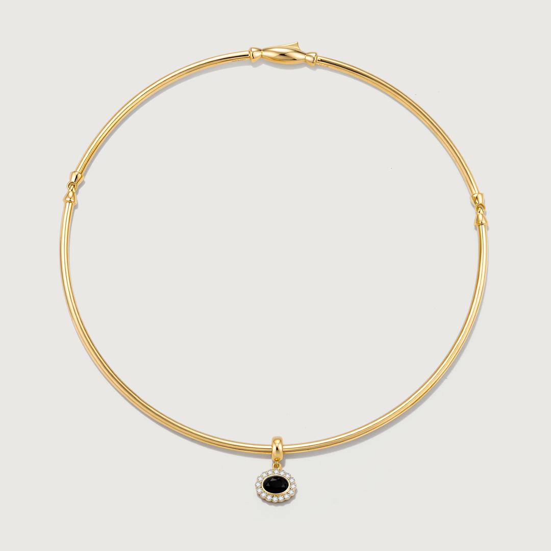 black onyx halo choker 
