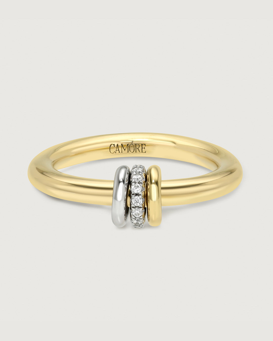 product photo of the mixed metal stacking ring by Camóre